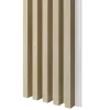 Dřevěné lamely ŠIROKÉ na BÍLÉ desce (MDF), BĚLENÝ DUB, 46 x 300 x 2750 mm (0,825 m2)