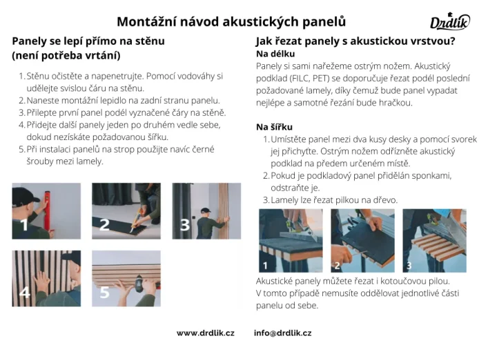 Akustický panel - PÍSKOVĚ BÉŽOVÁ, MDF + FOLIE FINISH, ČERNÝ akustický podklad FILC, 300 x 2750 mm