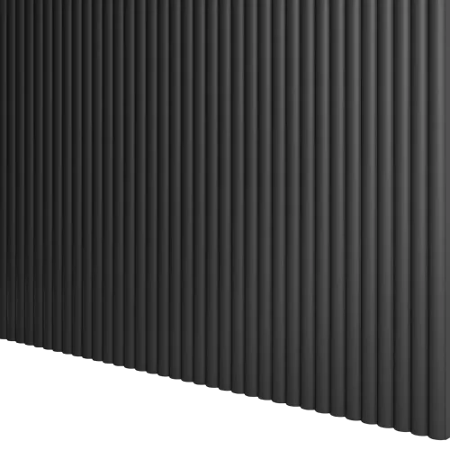 Lamely MIKRO - ČIERNA MATNÁ, 120 x 16 x 2750 mm - VLNY