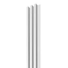 LINEA 3 drevené lamely na doske - biela | biela, 2750 x 176 x 40 mm