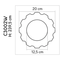 Sloup - 2395 x 200 x 125 mm