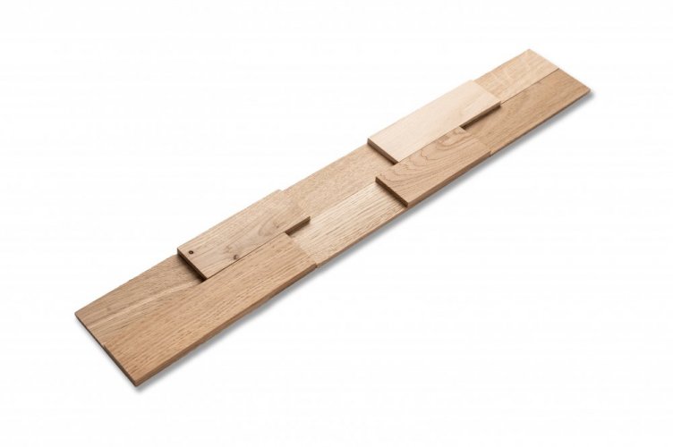 OLECH - DUB, brúsený povrch, jednotlivé lamely alebo obkladový panel 590 x 90 x 4 a 10 mm (0,0531m²) - drevený obklad - Balenie: panel 590 x 90 mm (0,0531 m2)