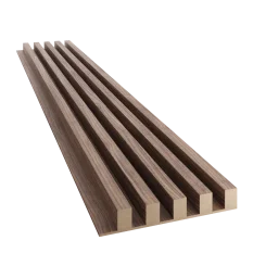 Dřevěné lamely ŠIROKÉ na DÝHOVANÉ desce (MDF), OŘECH DÝHA, 46 x 300 x 2750 mm (0,825 m2) Dřevěné lamely ŠIROKÉ na DÝHOVANÉ desce (MDF), OŘECH DÝHA, 46 x 300 x 2750 mm (0,825 m2)