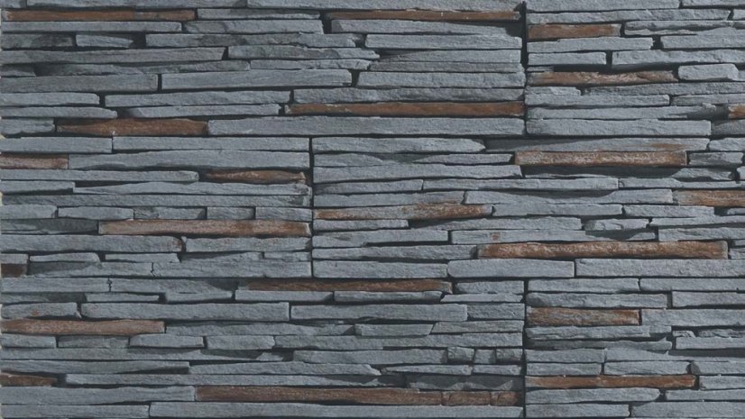 Sádrový obklad, ZE SÁDRY, VENEZIA 4, středně šedá/hnědá, 550 x 152 mm, tloušťka 12-28 mm, 0,5 m2