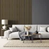 LINEA SLIM 1 dřevěná lamela na desce  - dub | černá, 2650 x 54 x 30 mm