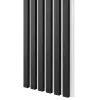 Dřevěné lamely ÚZKÉ na BÍLÉ desce (MDF), ČERNÁ MATNÁ, FINISH FOLIE, 24 x 300 x 2750 mm (0,825 m2)