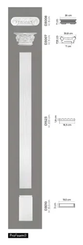 Pilastr - 80 x 260 x 70 mm