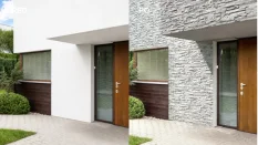 Kamenný obklad, Z BETONU, DENVER 1, světle šedá, 93 x 200 - 340 mm, tloušťka 8 - 23 mm, 0.40 m2