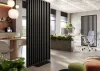 Dělící lamelová stěna s podstavcem - volně stojící, 990 x 2005 mm, (MDF), ČERNÁ