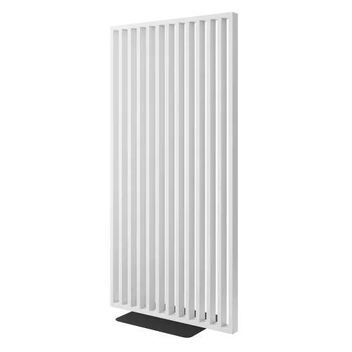 Dělící lamelová stěna s podstavcem - volně stojící, 990 x 2005 mm, (MDF), BÍLÁ