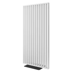 Dělící lamelová stěna s podstavcem - volně stojící, 990 x 2005 mm, (MDF), BÍLÁ