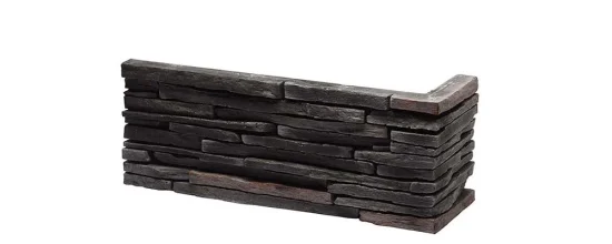 Sádrový obklad, ROH, ZE SÁDRY, VENEZIA 4, tmavě šedá, 70 - 140 x 80 - 375 mm, tloušťka 12-28 mm, 0.38 m2