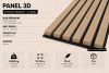 ATYPICKÝ PRODUKT - Akustický panel - DUB PRÍRODNÝ, MDF + FÓLIA FINISH 3D, ČIERNY akustický podklad FILC, 300 x 220 mm