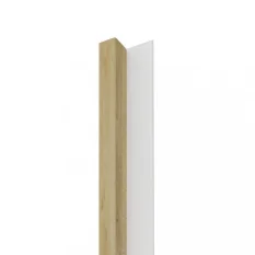 LINEA SLIM 1 drevená lamela na doske - dub | biela, 2650 x 54 x 30 mm