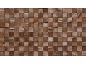 QUADRO MINI 2 - dřevěný mozaikový obkladový panel, tmavě mořená borovice, 380 x 380 mm