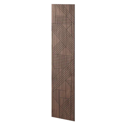 Veľkoformátový lamelový panel BORMLA - DYHA Z AMERICKÉHO ORECHA, 600 x 2750 x 11 mm, ČIERNY MDF PANEL
