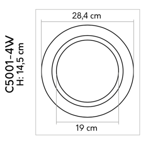 Pata - 145 x 280 x 280 mm