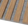 Akustický panel - DUB PRÍRODNÝ, MDF + FÓLIA FINISH 3D, SIVÝ akustický podklad FILC, 300 x 2750 mm