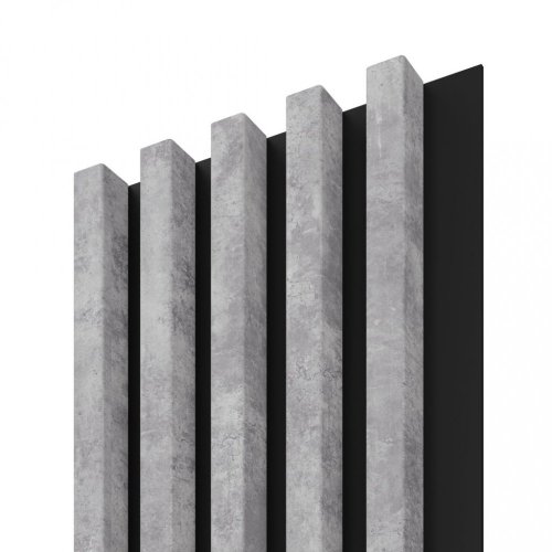LINEA COMFORT 5 drevené lamely na doske - urban | čierna, 2650 x 246 x 30 mm