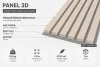 Akustický panel - PIESKOVO BÉŽOVÁ, MDF + FOLIE FINISH, SIVÝ akustický podklad FILC, 300 x 2750 mm