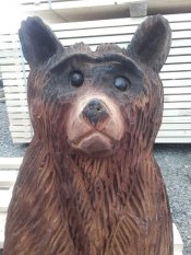 Hlava medvěda dřevořezba 65 cm