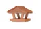 DREWMAX Vtáčie kŕmidlo z borovicového dreva morené do jelše 300 x 330 x 270 mm / 400 x 400 x 320 mm