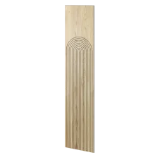 Velkoformátový lamelový panel KYOTO - DUBOVÁ DÝHA, 600 x 2750 x 11 mm, ČERNÝ MDF PANEL