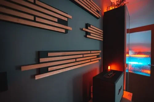 Realizace dřevěného obkladu v hudebním studiu