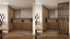 Dělící příčka JAPANDI, 520-2720 x 1800-2750 mm, (MDF), OŘECH