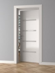 Orámovanie bezrámových dverí – HLADKÉ, tvrdý plast PolyForce (HD Polymér), základný biely náter (pretierateľný), 94 x 12 x 2400 mm