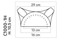 Polohlavice - 105 x 265 x 132 mm