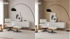 LINEA 3 dřevěné lamely na desce - dub | bílá, 2750 x 176 x 40 mm
