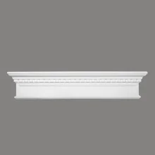Horný diel na orámovanie - tvrdý plast ProFoam® (Polyuretán), základný biely náter (pretierateľný), 250 x 1240 x 88 mm