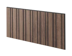 Lamelový panel HAARLEM - DÝHA Z AMERICKÉHO OŘECHU, 600 x 300 mm, ČERNÝ MDF PANEL