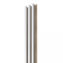 LINEA 3 drevené lamely na doske - biela | dub, 2750 x 176 x 40 mm