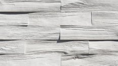 Betonový obklad, Z BETONU, TIMBER 2, bílá, 530 x 117 mm, tloušťka 12-28 mm, 0.43 m2