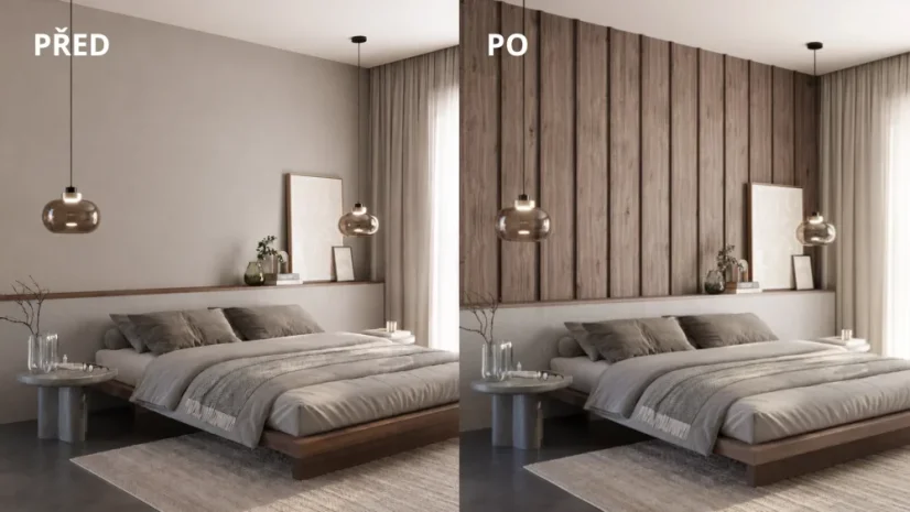 Designový obkladový panel JAPANDI (MDF), OŘECH DÝHA, 24 x 300 x 2750 mm (0,825 m2)