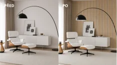 LINEA 3 dřevěné lamely na desce - dub | bílá, 2750 x 176 x 40 mm LINEA 3 dřevěné lamely na desce - dub | bílá, 2750 x 176 x 40 mm