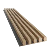 Dřevěné lamely ŠIROKÉ na ČERNÉ desce (MDF), DUB PŘÍRODNÍ, 46 x 300 x 2750 mm (0,825 m2)