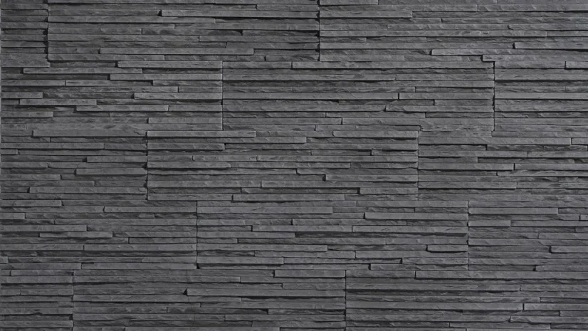 Betonový obklad, Z BETONU, PALERMO 2, tmavě šedá, 550 x 142 mm, tloušťka 10-26 mm, 0.62 m2