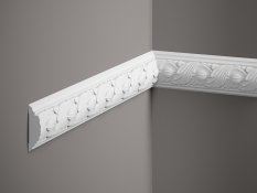 Nástěnná lišta – S ORNAMENTEM, tvrdý plast ProFoam® (polyuretan), základní bílý nátěr (přetíratelný), 54 x 20 x 2000 mm Nástěnná lišta – S ORNAMENTEM, tvrdý plast ProFoam® (polyuretan), základní bílý nátěr (přetíratelný), 54 x 20 x 2000 mm