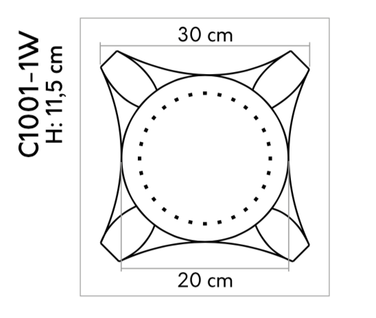 Hlavice - 115 x 300 x 300 mm