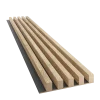 Drevené lamely ŠIROKÉ na ČIERNEJ doske (MDF), DUBOVÁ DÝHA, 46 x 300 x 2750 mm (0,825 m2) - Povrchová úprava: Brúsený - olejovaný