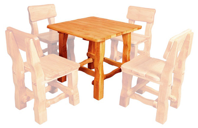 DREWMAX Zahradní stůl z masivního olšového dřeva 80 x 75 x 80 cm
