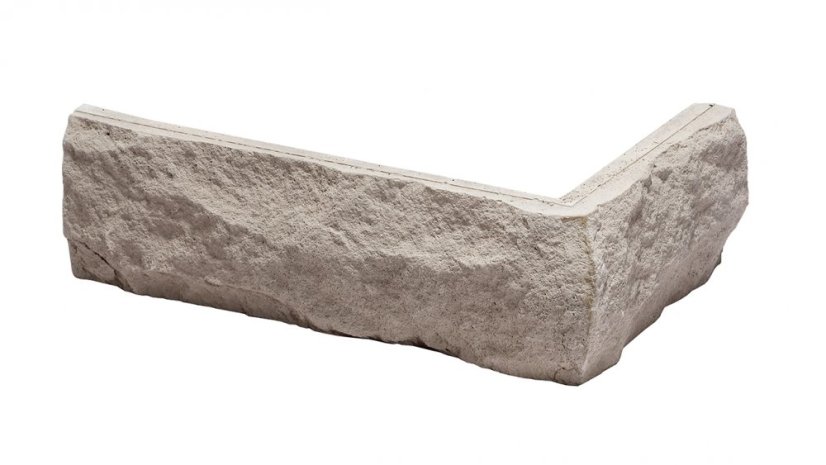 Betonový obklad, ROH, Z BETONU, AMSTERDAM 1 - BEIGE, šedá, 115 - 235 x 76 mm, tloušťka 9-25 mm, 0.26 m2