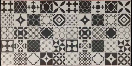 PVC dekorační panely - Black tandem, 960 x 485 x 0,35 mm