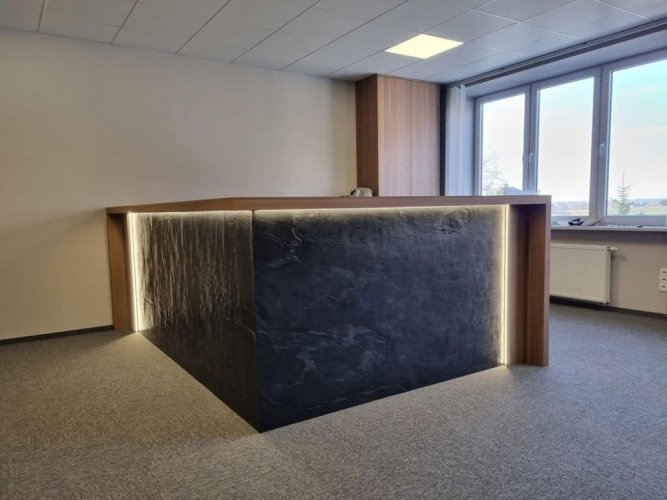Kamenná dýha - Black Slate, 1220 x 610 x 3 mm