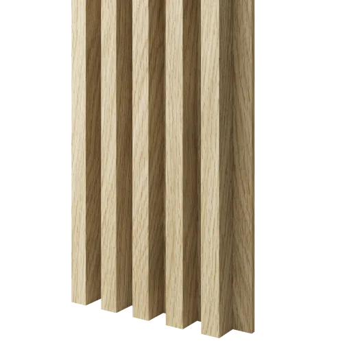 Drevené lamely ŠIROKÉ na LAMINOVANEJ doske (MDF), EURÓPSKY DUB CPL, 46 x 300 x 2750 mm (0,825 m2)