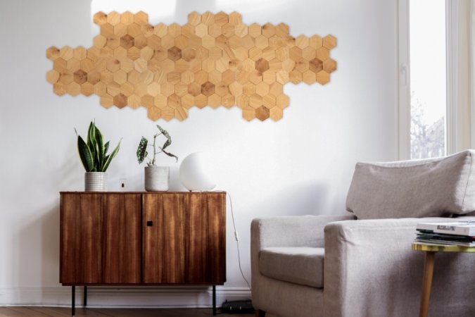 Samolepící dřevěný obklad