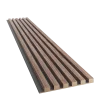 Dřevěné lamely ÚZKÉ na ČERNÉ desce (MDF), OŘECH DÝHA, 24 x 300 x 2750 mm (0,825 m2)